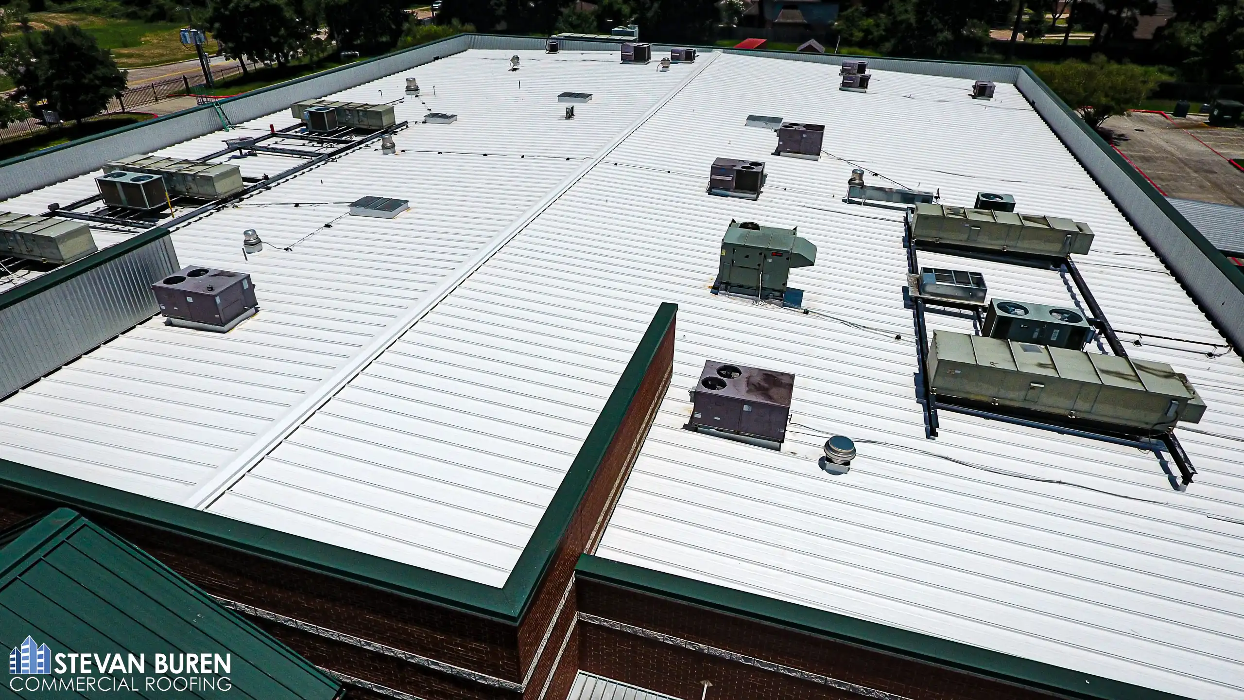 Commercial metal roof restoration and coating system
